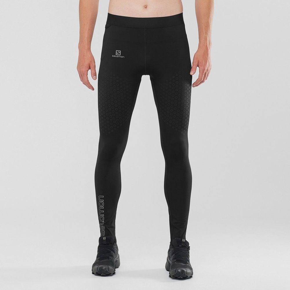 Salomon EXO MOTION LONG Leggins Hombre - Negras - Colombia (69317-FOVD)